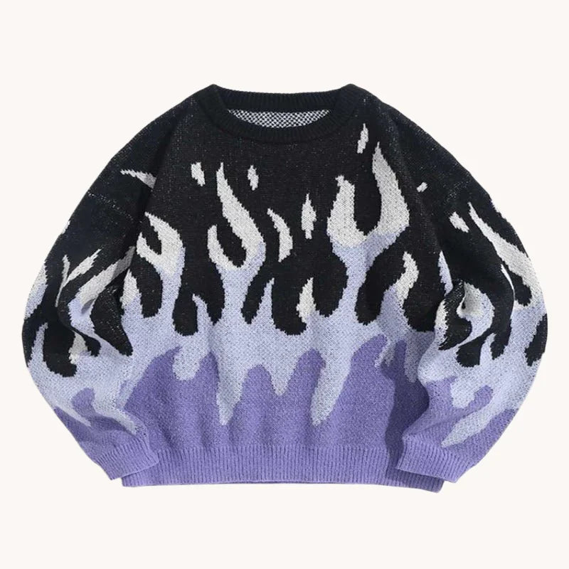 Unisex Flame Graphic Sweater