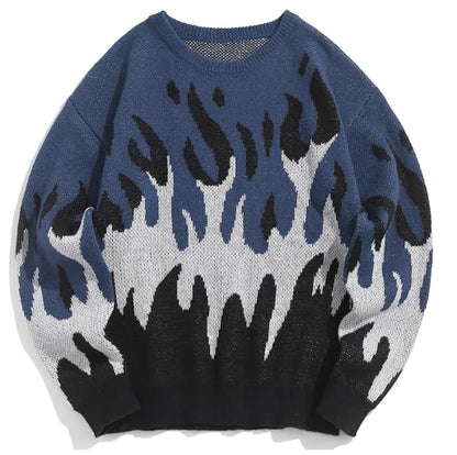 Unisex Flame Graphic Sweater