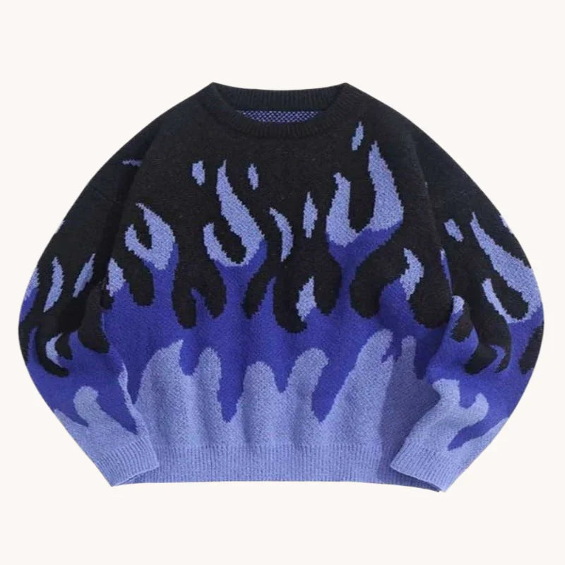 Unisex Flame Graphic Sweater