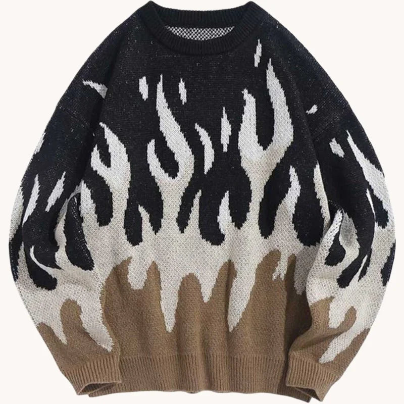 Unisex Flame Graphic Sweater