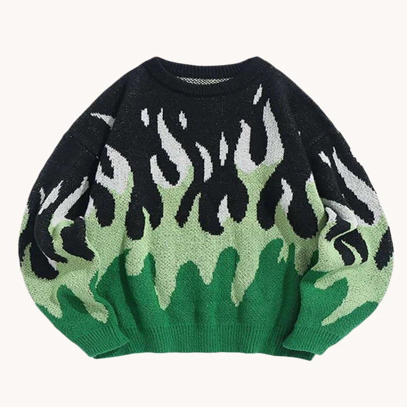 Unisex Flame Graphic Sweater